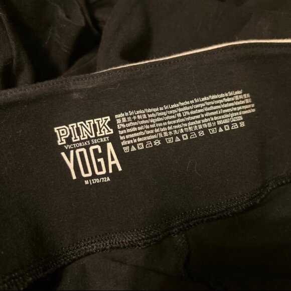 Victoria’s Secret PINK Bling y2k Yoga Legging Pant Ankle Skinny Black medium VS - Picture 4 of 4